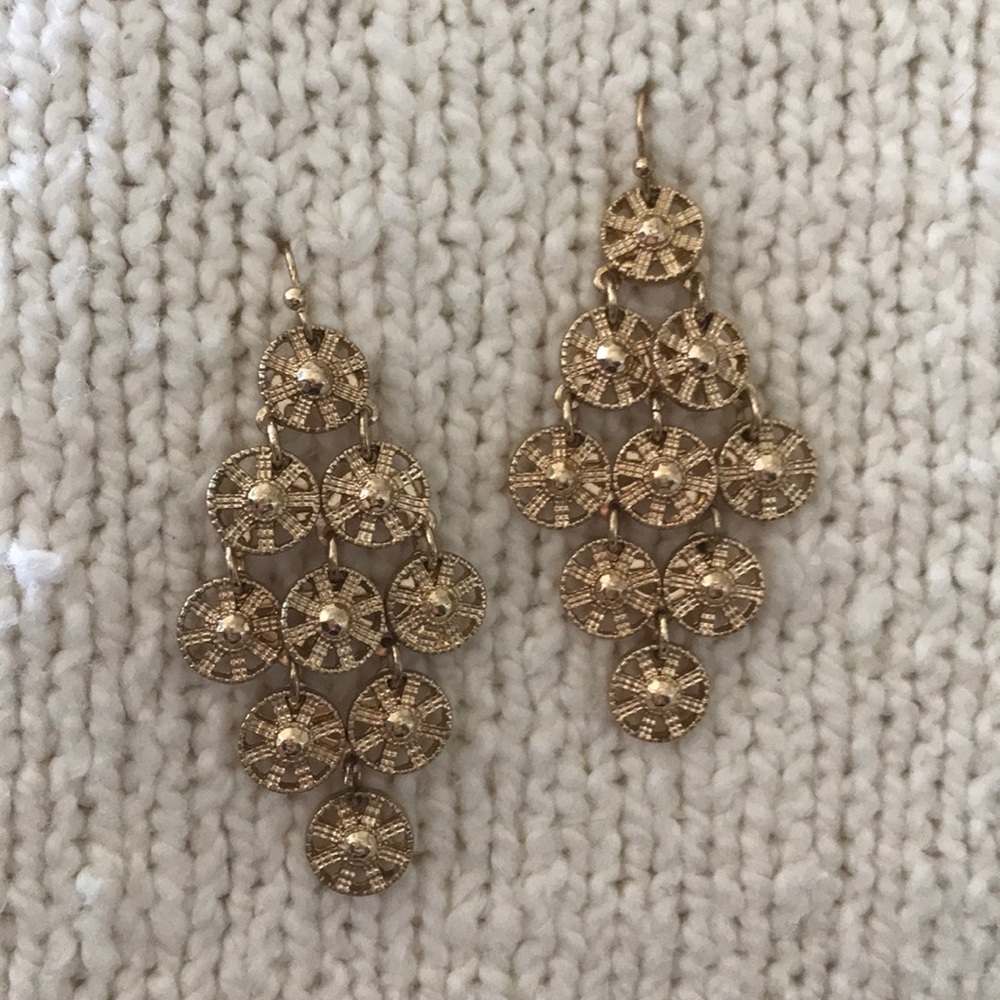 Funky gold earrings
